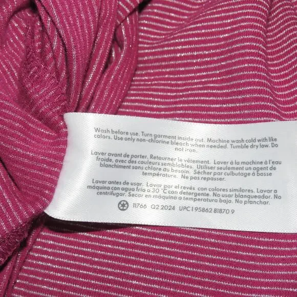 Oshkosh Metallic Striped Girls Mock Neck Long Sleeve Shirt - Picture 7 of 7